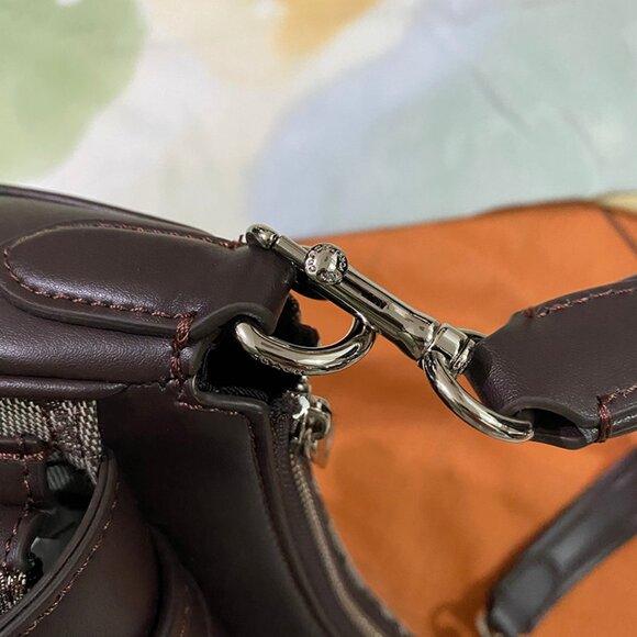 Black Coach Double Pocket Shoulder Bag - Picture 9 of 14